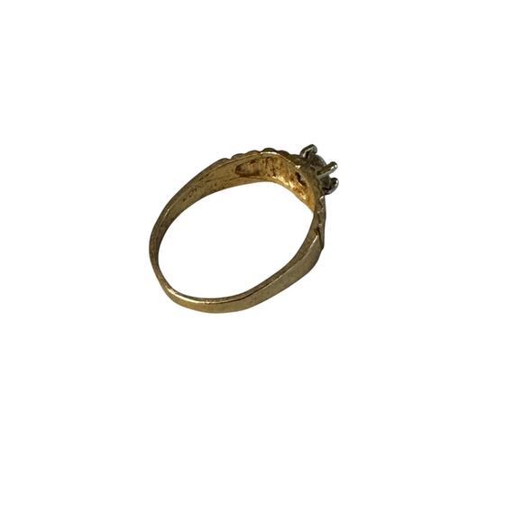 14k Gold Ring Size 0? Child size 0.88g Marked Unknown Stone - Picture 2 of 3